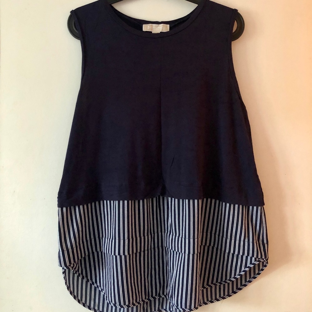 Navy blue tunic style top